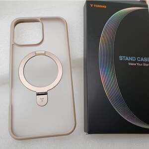 TORRAS Ostand Magnetic Stand Case for iPhone 16 Pro Max Gold